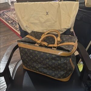 Louis Vuitton Brown and Tan Duffel Bag